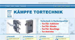 Desktop Screenshot of kaempfe-tortechnik.de