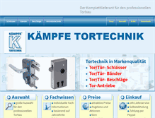 Tablet Screenshot of kaempfe-tortechnik.de